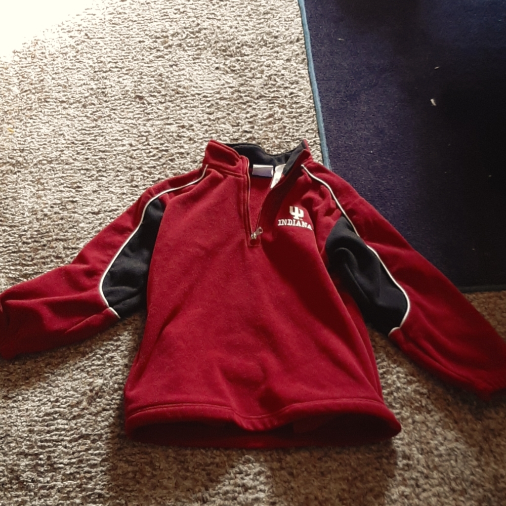 Hoosier sweater. Red. Large 10-12 kids.